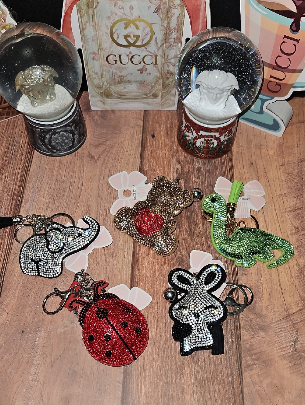 Sparkling Animal Rhinestone Keychains - Picture 2 of 6